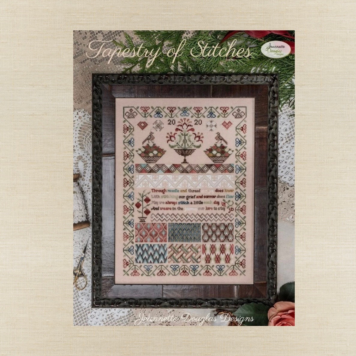 Jeannette Douglas Designs - Tapestry of Stitches - Booklet Chart and/or Roxy Floss Conversion