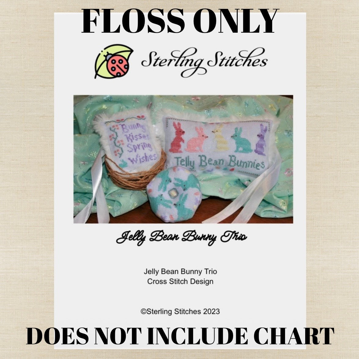 Sterling Stitches  - Jelly Bean Bunny Trio - Roxy Floss Pack