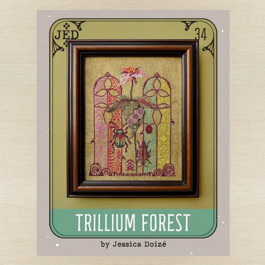 JEDxStitch - Trillium Forest - Booklet Chart IH and/or Roxy Floss Co Floss