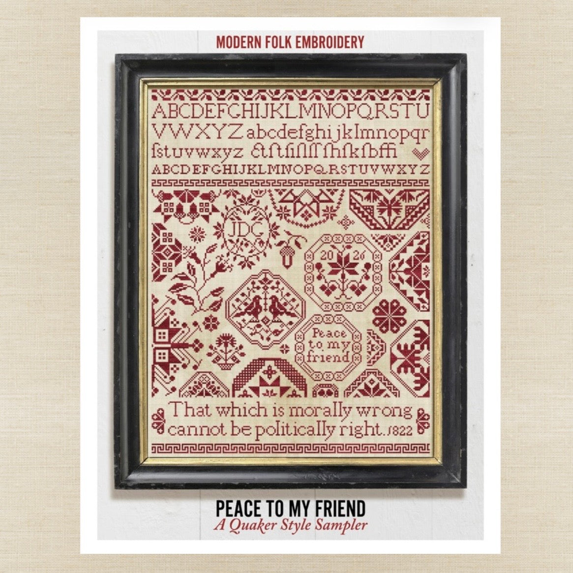 Modern Folk Embroidery - Peace To My Friend - Booklet Chart IH