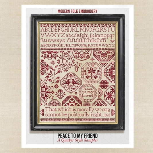 Modern Folk Embroidery - Peace To My Friend - Booklet Chart IH