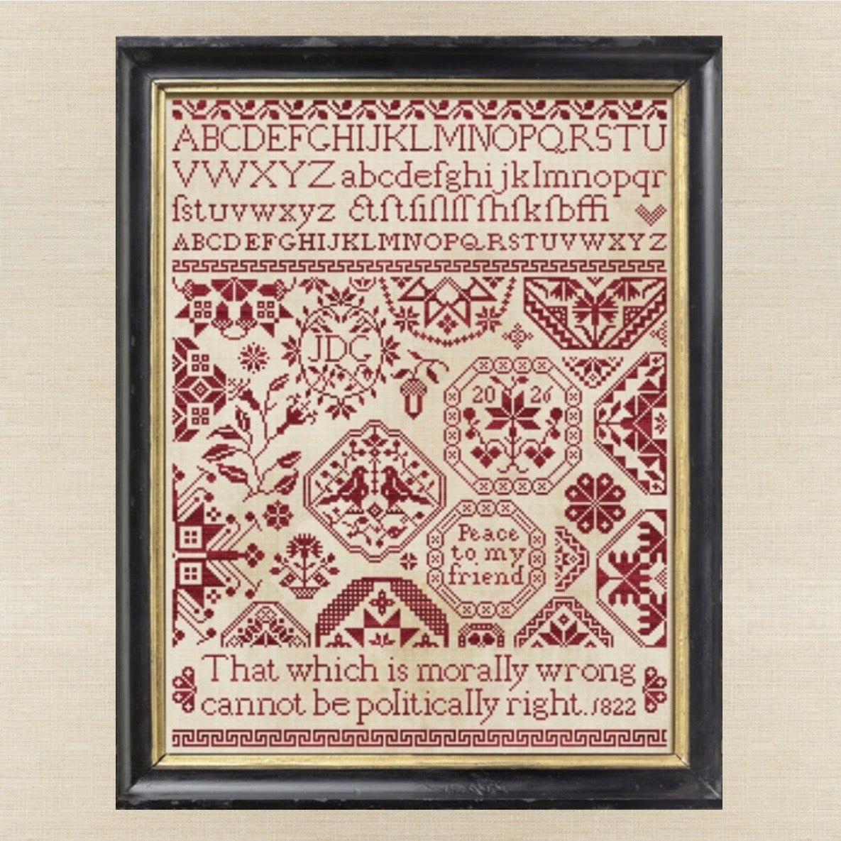 Modern Folk Embroidery - Peace To My Friend - Booklet Chart IH