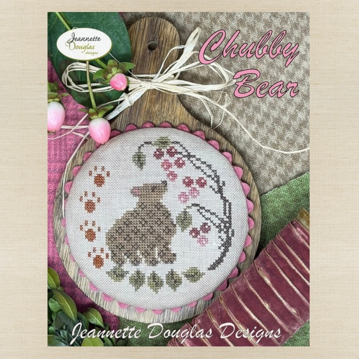Jeannette Douglas Designs - Chubby Bear - Booklet Chart and/or Roxy Floss Conversion