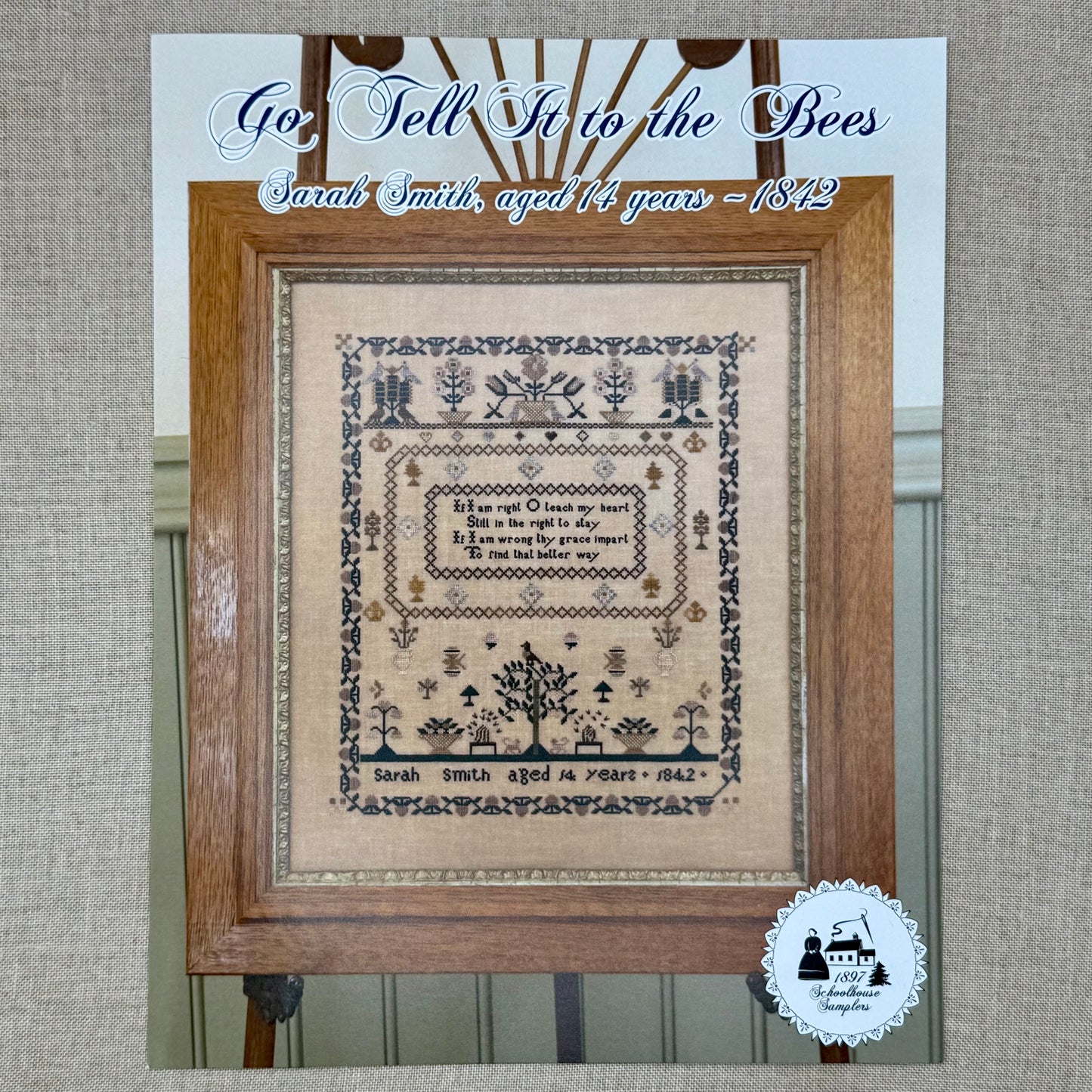 1897 Schoolhouse Samplers - Go Tell It to the Bees -  Physical Chart and/or Roxy Floss