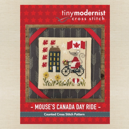 Tiny Modernist - Mouse's Canada Day Ride - Chart IH and/or Roxy Floss Conversion