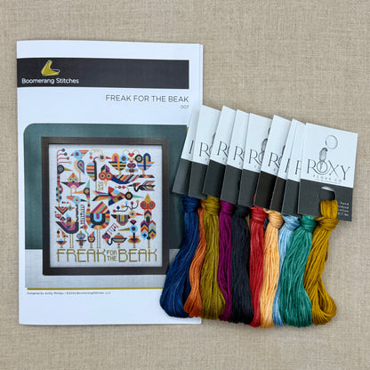 Boomerang Stitches - Freak for the Beak - Cross Stitch Chart and/or Roxy Floss Co Threads