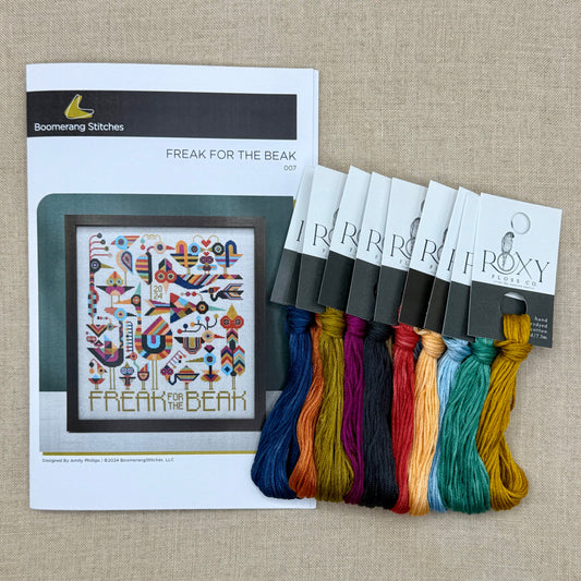 Boomerang Stitches - Freak for the Beak - Cross Stitch Chart and/or Roxy Floss Co Threads