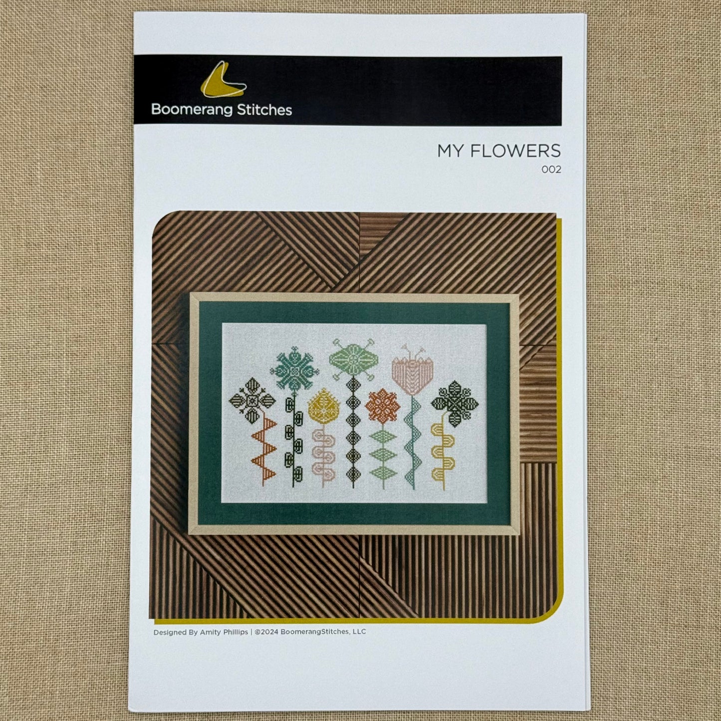 Boomerang Stitches - My Flowers - Cross Stitch Chart and/or Roxy Floss Co Threads