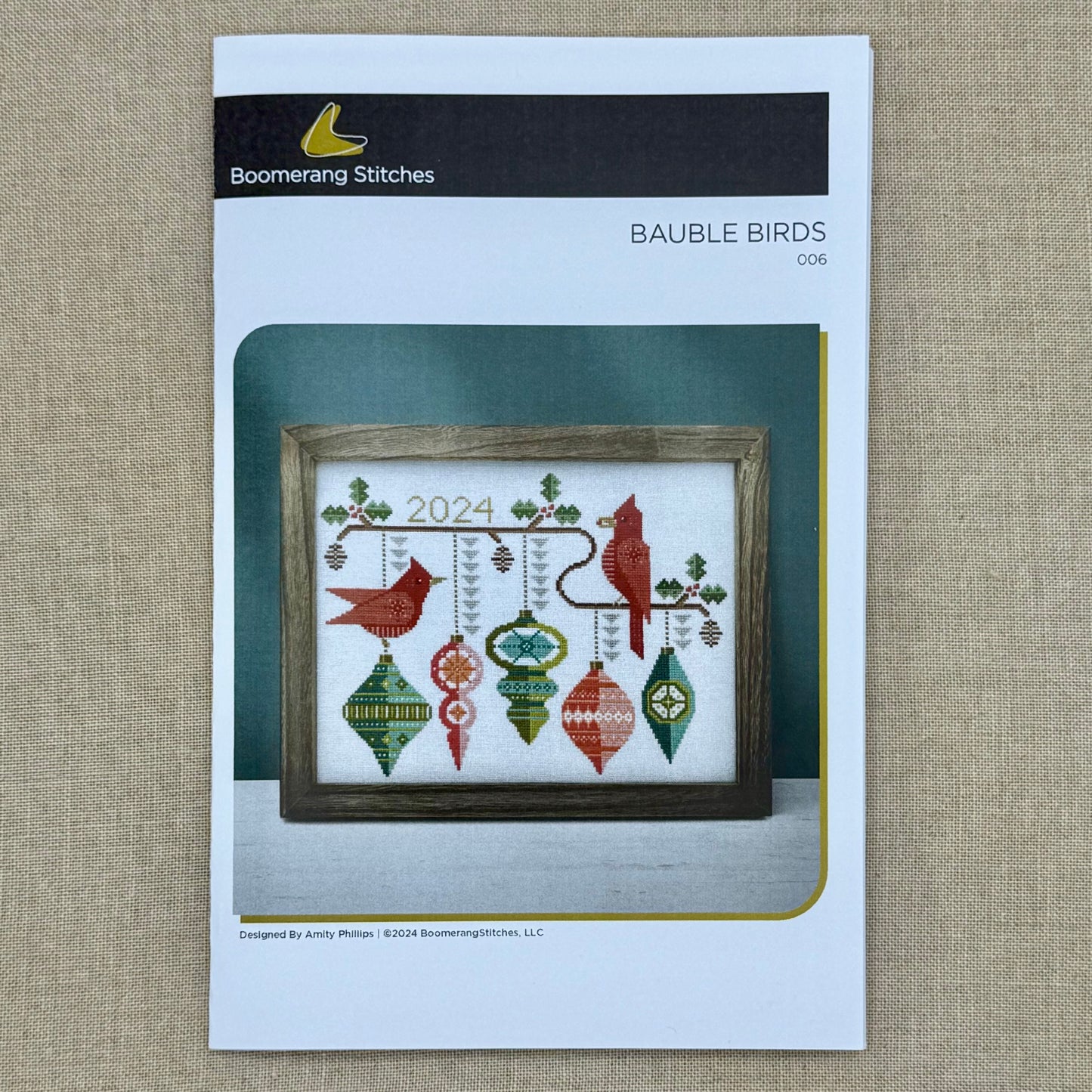 Boomerang Stitches - Bauble Birds - Cross Stitch Chart and/or Roxy Floss Co Threads