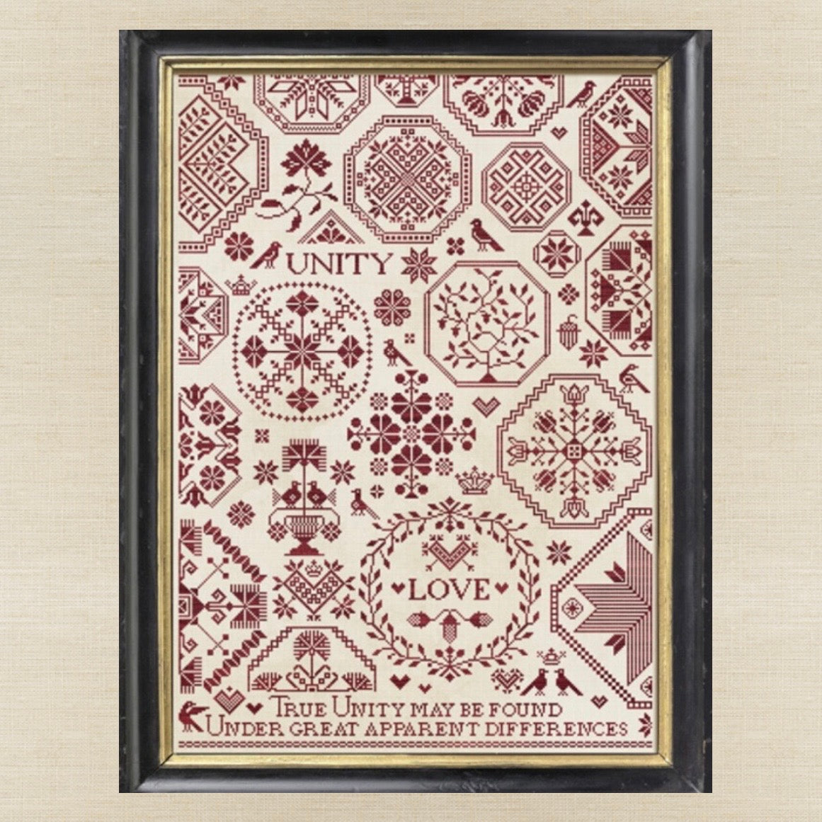 Modern Folk Embroidery - Love & Unity: A Quaker Style Sampler - Booklet Chart IH