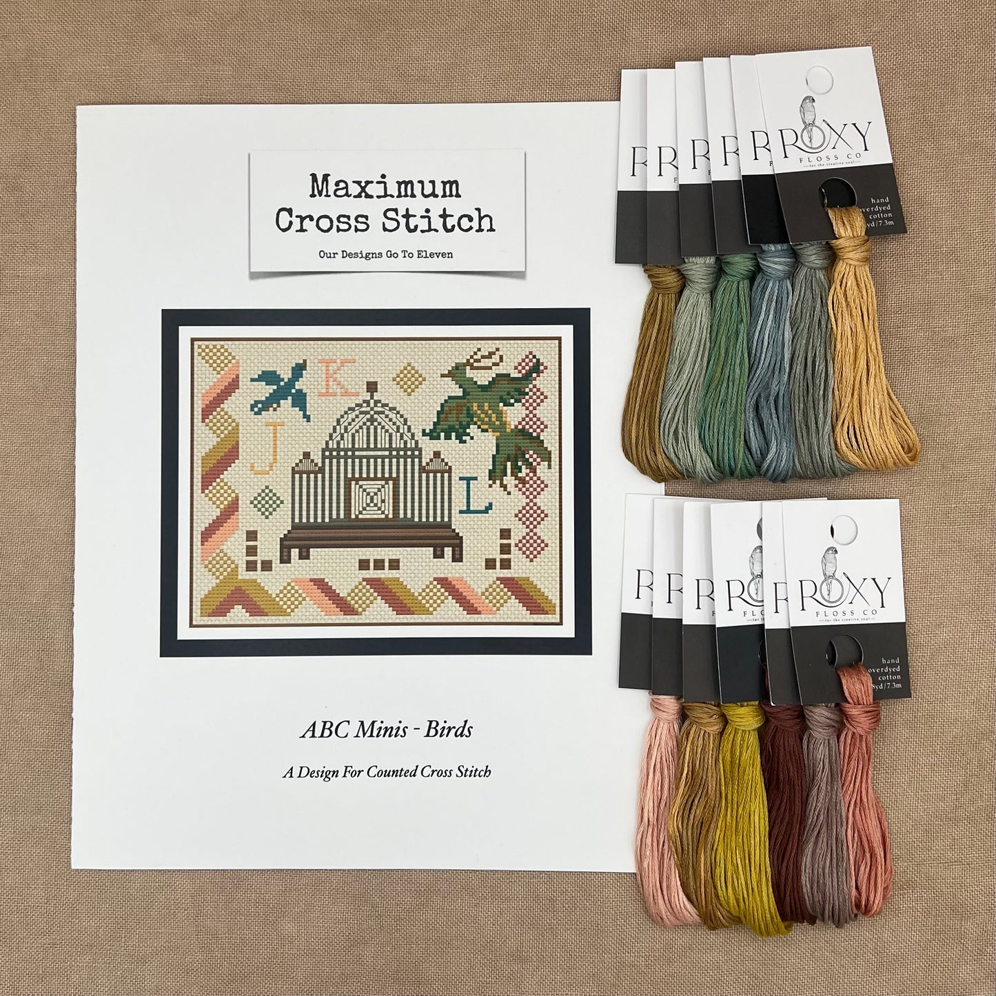 Maximum Cross Stitch - ABC Minis: Birds - Booklet Chart IH and/or Roxy Floss