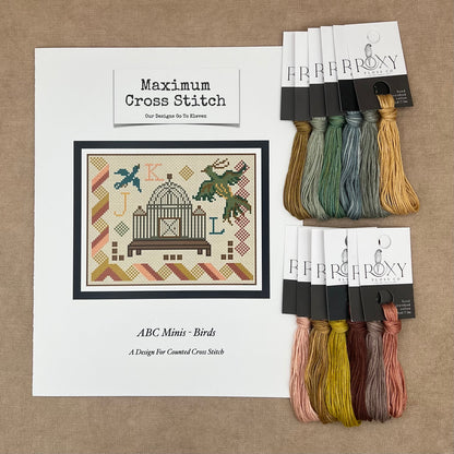 Maximum Cross Stitch - ABC Minis: Birds - Booklet Chart IH and/or Roxy Floss
