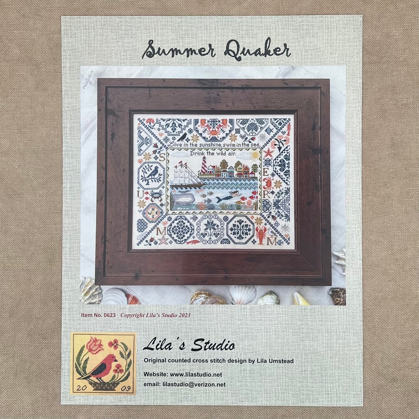 Lila's Studio - Summer Quaker - Booklet Chart and/or Roxy Floss Conversion