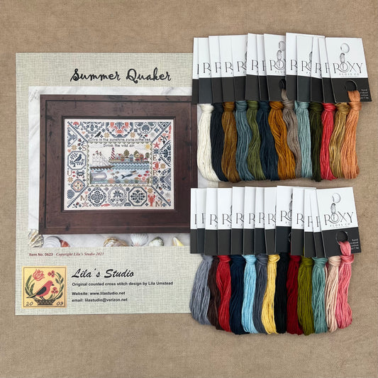 Lila's Studio - Summer Quaker - Booklet Chart and/or Roxy Floss Conversion