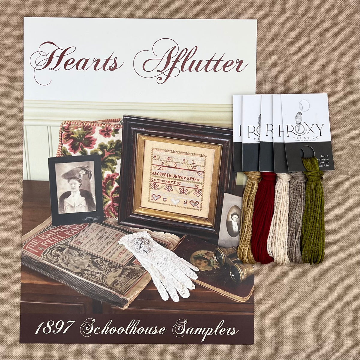1897 Schoolhouse Samplers - Hearts Aflutter - Physical Chart and/or Ro ...