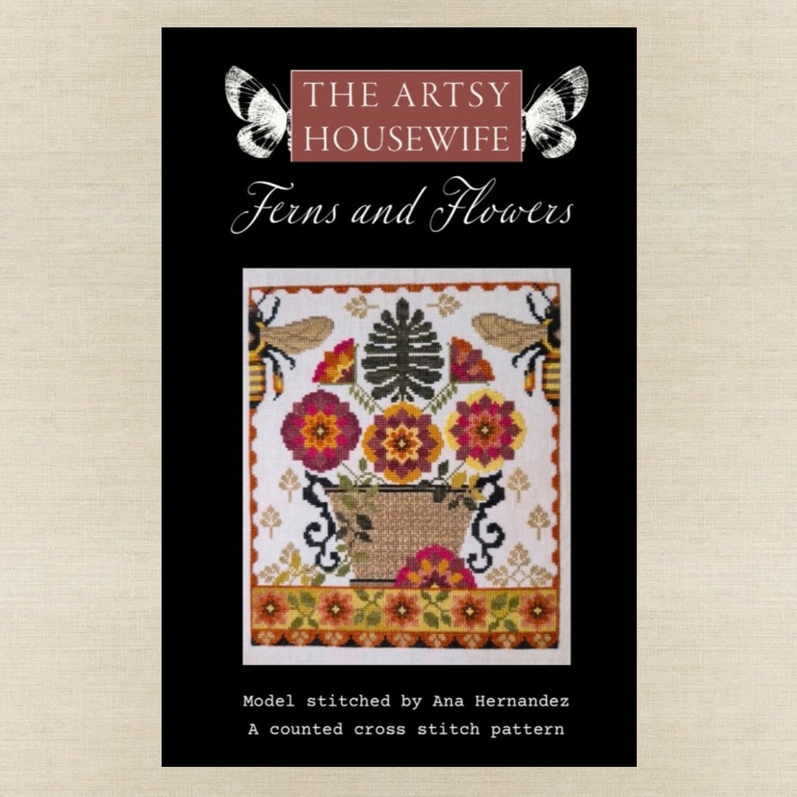 The Artsy Housewife - Ferns and Flowers - Chart IH and/or Roxy Floss Conversion