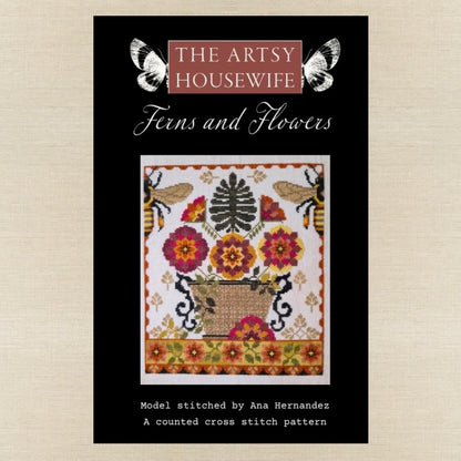 The Artsy Housewife - Ferns and Flowers - Chart IH and/or Roxy Floss Conversion