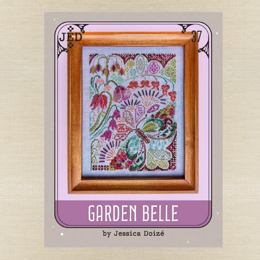 JEDxStitch - Garden Belle - Booklet Chart IH and/or Roxy Floss Co Floss