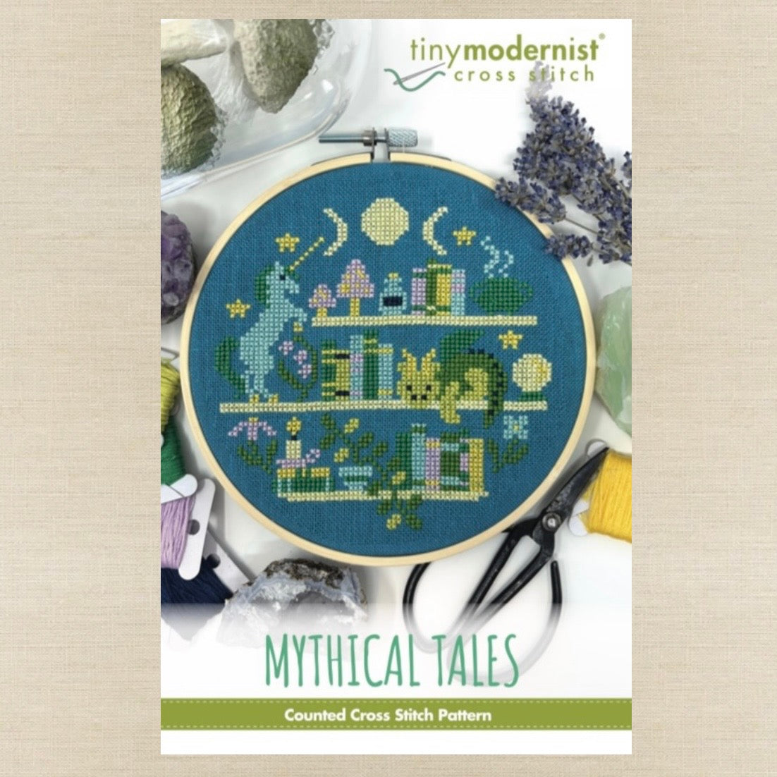 Tiny Modernist - Mythical Tales - Chart IH and/or Roxy Floss Conversion
