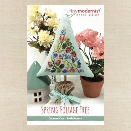 Tiny Modernist - Spring Foliage Tree - Chart IH and/or Roxy Floss Conversion