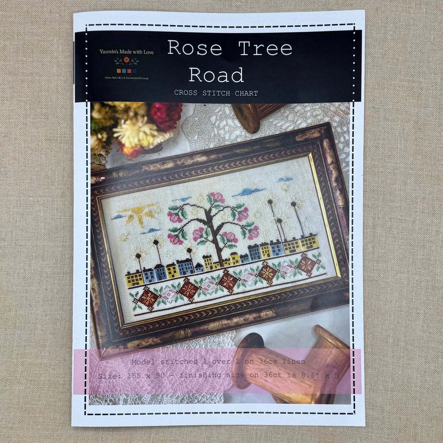 Yasmin's Made with Love - Rose Tree Road - Chart and/or Roxy Floss Conversion