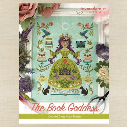 Tiny Modernist - The Book Goddess - Chart IH and/or Roxy Floss Conversion