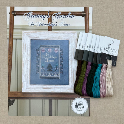 1897 Schoolhouse Samplers - Granny's Garden: In Friendship's Name -  Physical Chart and/or Roxy Floss
