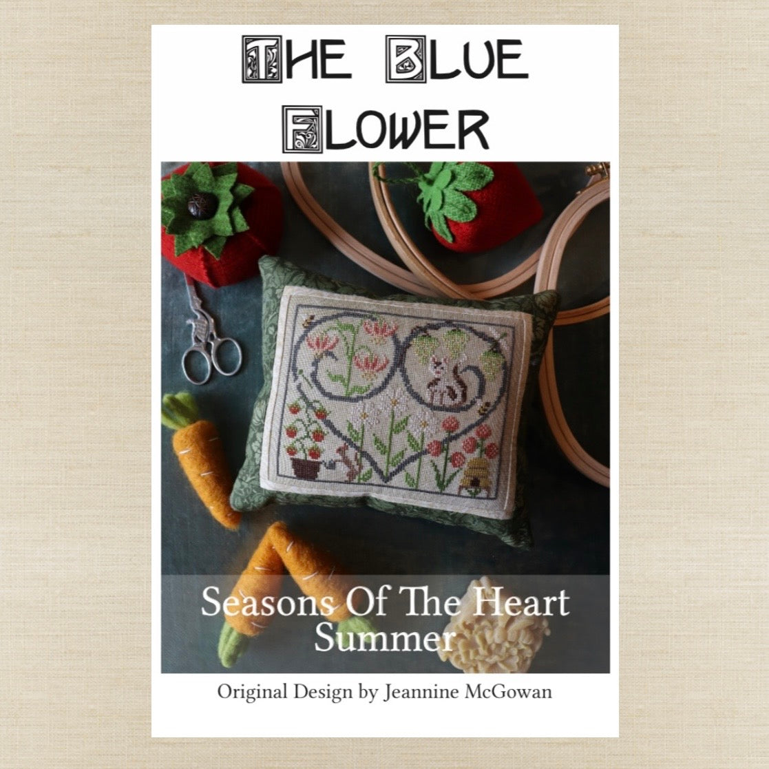 The Blue Flower - Seasons of the Heart: Summer - Booklet Chart IH and/or Roxy Floss Conversion