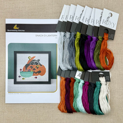 Boomerang Stitches - Snack-O-Lantern - Cross Stitch Chart and/or Roxy Floss Co Threads