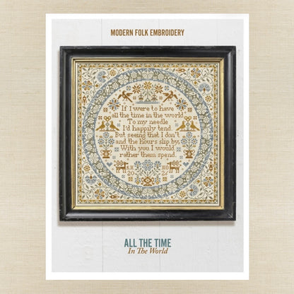 Modern Folk Embroidery - All The Time In The World - Booklet Chart IH and/or Roxy Floss