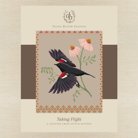 Diana Bloom Designs - Taking Flight - Chart IH and/or Roxy Floss