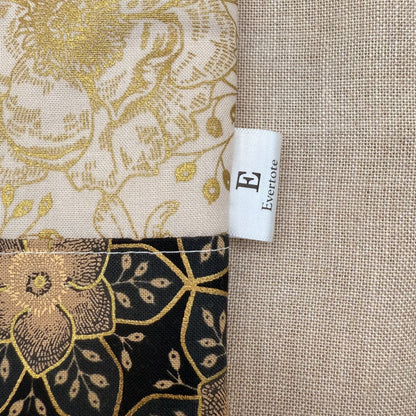 Golden Blooms - Project Bag with Coordinating Notions Pouch