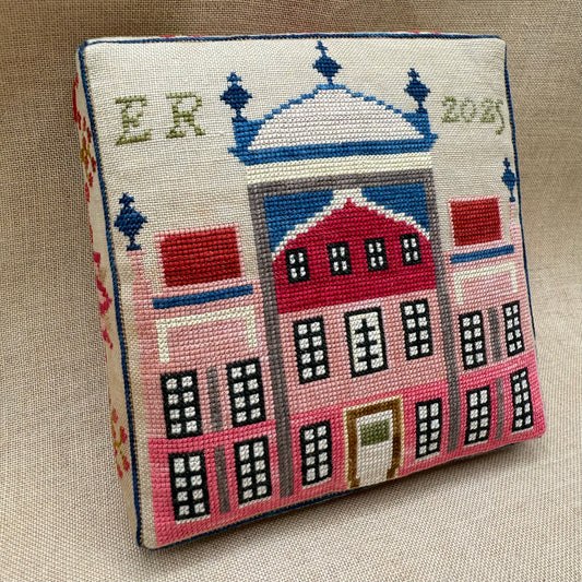 Maximum Cross Stitch, Evertote, and Roxy Floss Co - Jane Wood 1853 Pincushion: An Adaptation of an Antique Sampler (Sampler September 2025)- Booklet Chart and/or Roxy Floss