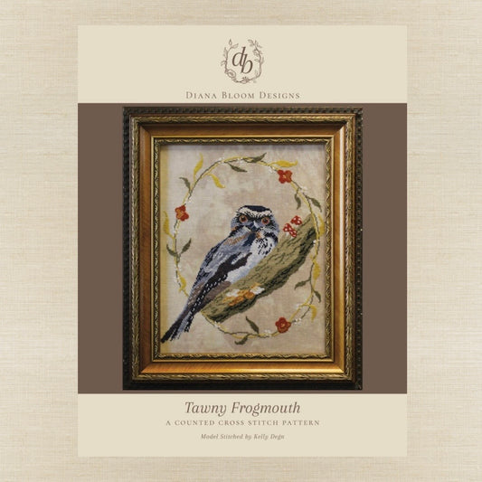 Diana Bloom Designs - Tawny Frogmouth - Chart IH and/or Roxy Floss