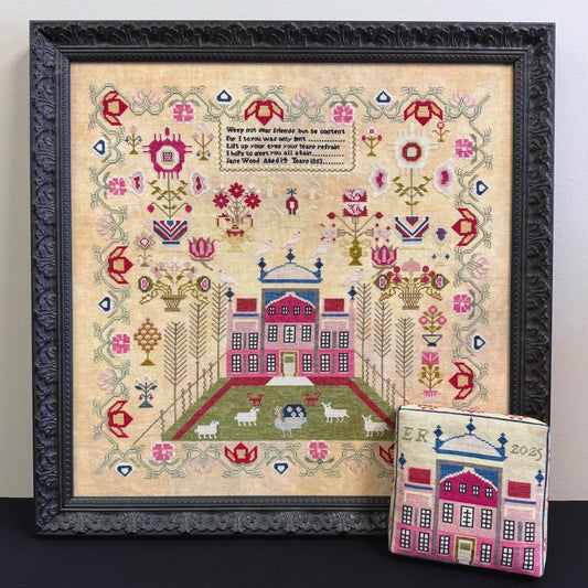 Maximum Cross Stitch, Evertote, and Roxy Floss Co - Jane Wood 1853 (Sampler September 2025)- Booklet Chart and/or Roxy Floss