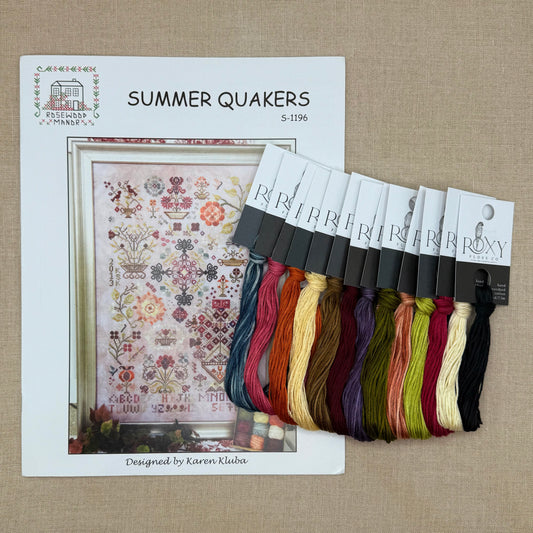 Rosewood Manor - Summer Quakers - Booklet Chart with Roxy Floss Co Conversion