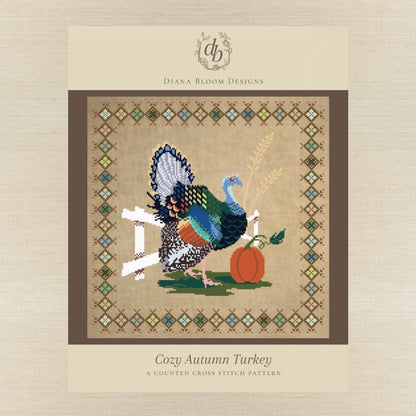 Diana Bloom Designs - Cozy Autumn Turkey - Chart IH and/or Roxy Floss