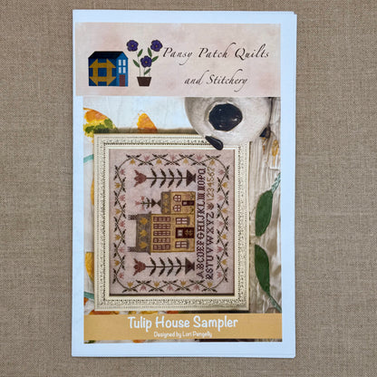 Pansy Patch Quilts and Stitchery - Tulip House Sampler - Cross Stitch Chart and/or Roxy Floss Co Threads