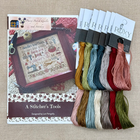 Pansy Patch Quilts and Stitchery - A Stitcher's Tools - Cross Stitch Chart and/or Roxy Floss Co Threads