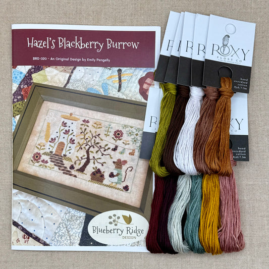 Blueberry Ridge Design - Hazel's Blackberry Burrow - Cross Stitch Chart and/or Roxy Floss Co Threads