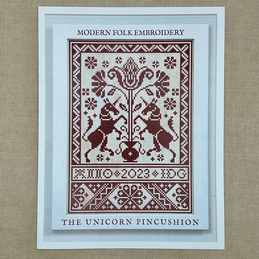 Modern Folk Embroidery - The Unicorn Pincushion - Booklet Chart