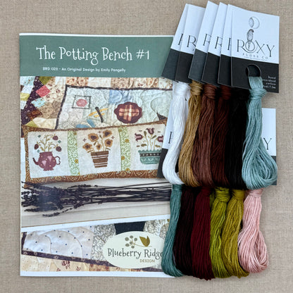 Blueberry Ridge Design - The Potting Bench #1 - Cross Stitch Chart and/or Roxy Floss Co Threads