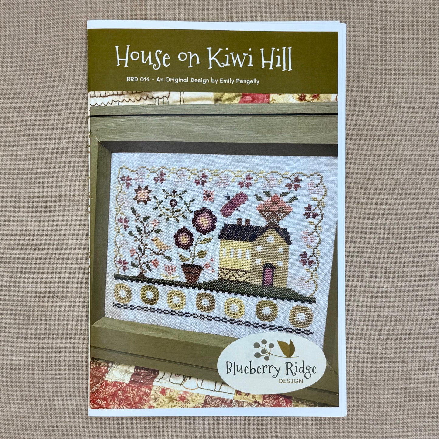 Blueberry Ridge Design - House on Kiwi Hill - Cross Stitch Chart and/or Roxy Floss Co Threads