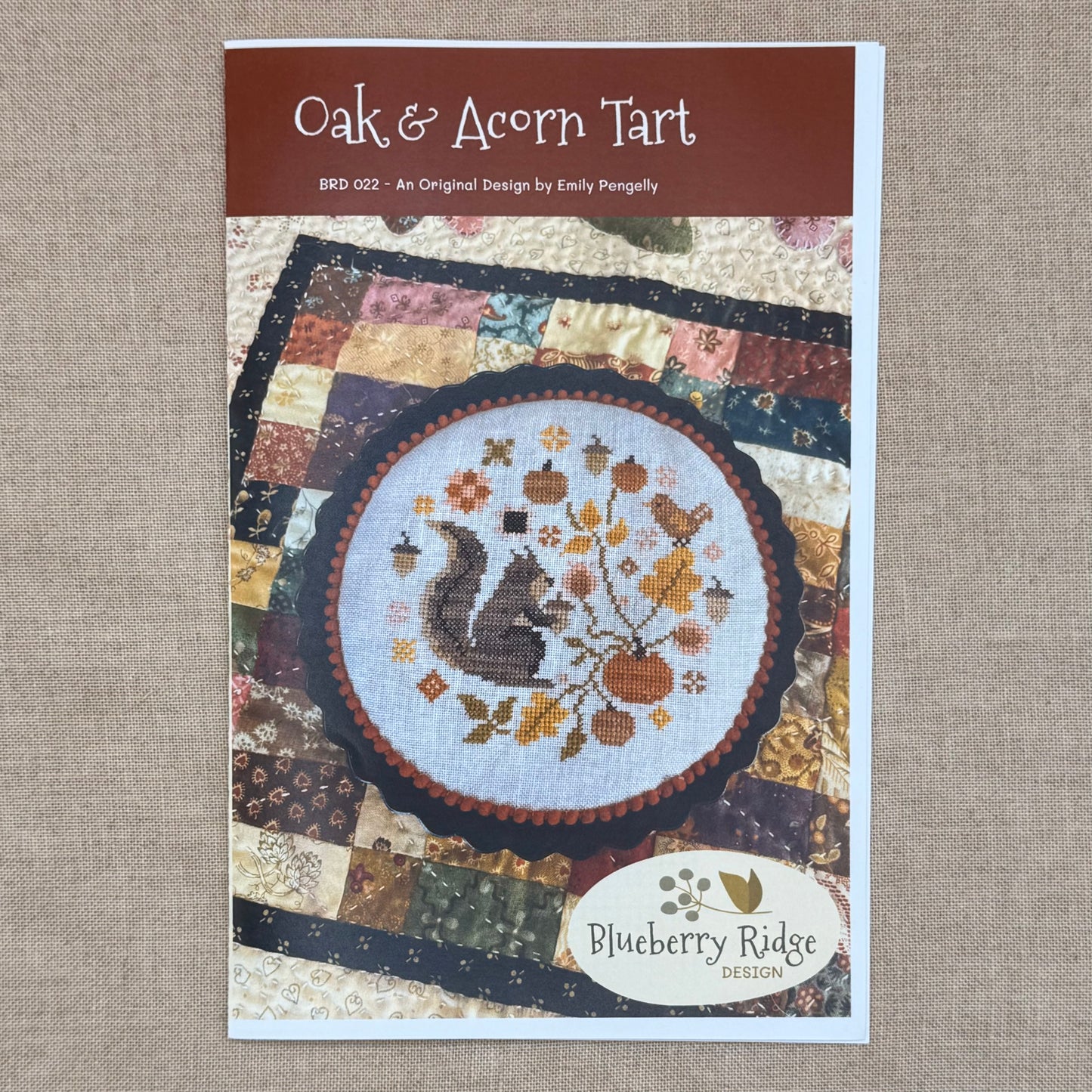 Blueberry Ridge Design - Oak and Acorn Tart - Cross Stitch Chart and/or Roxy Floss Co Threads