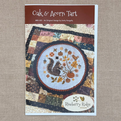 Blueberry Ridge Design - Oak and Acorn Tart - Cross Stitch Chart and/or Roxy Floss Co Threads