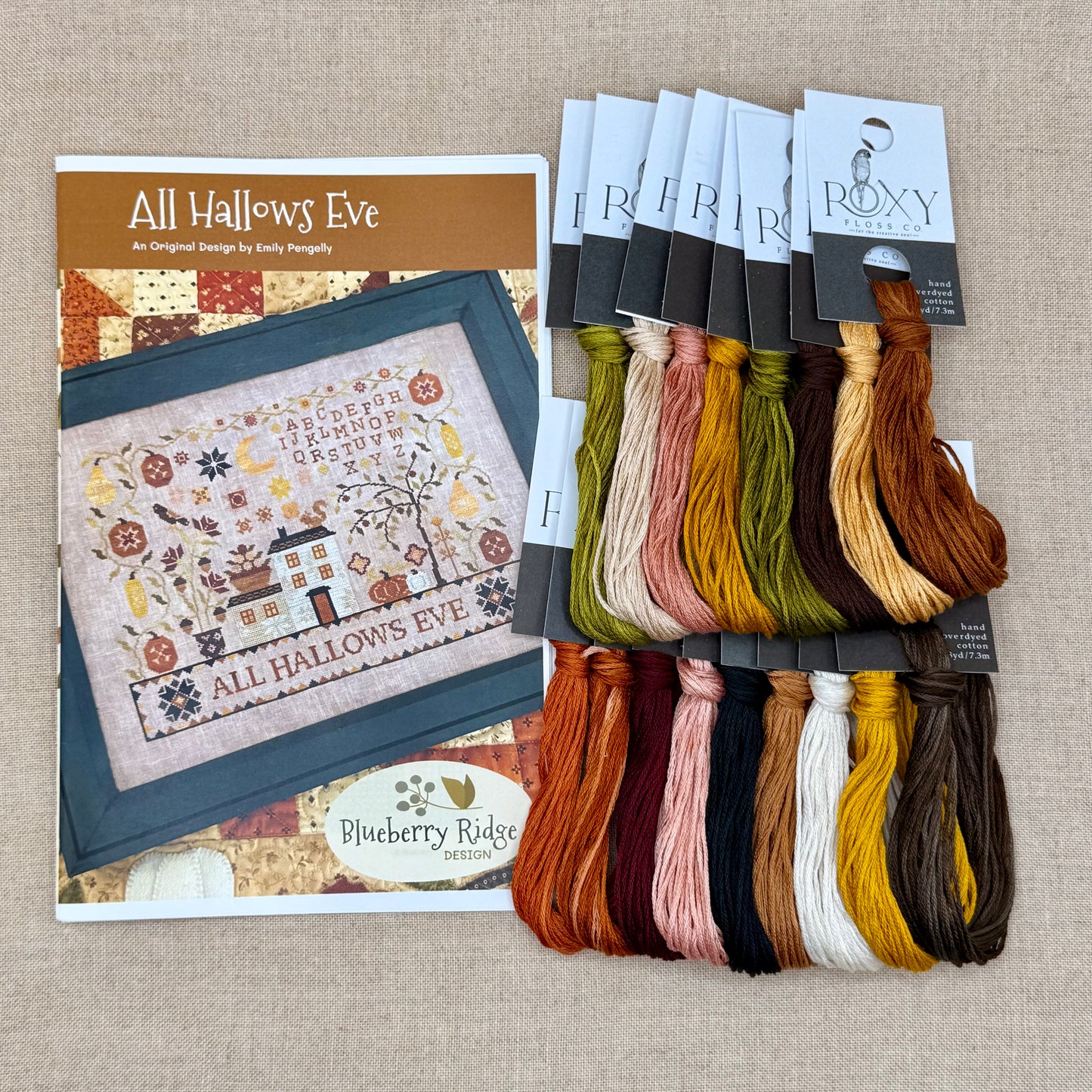 Blueberry Ridge Design - All Hallows Eve - Cross Stitch Chart and/or Roxy Floss Co Threads