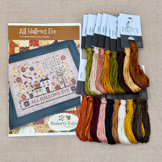 Blueberry Ridge Design - All Hallows Eve - Cross Stitch Chart and/or Roxy Floss Co Threads