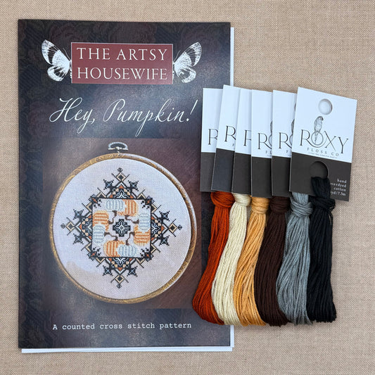 The Artsy Housewife - Hey, Pumpkin! - Chart and/or Roxy Floss Conversion