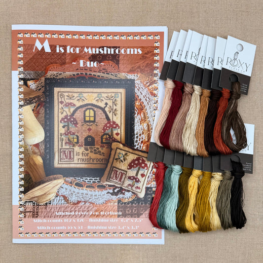 Yasmin's Made with Love - M is for Mushrooms - Chart and/or Roxy Floss Conversion