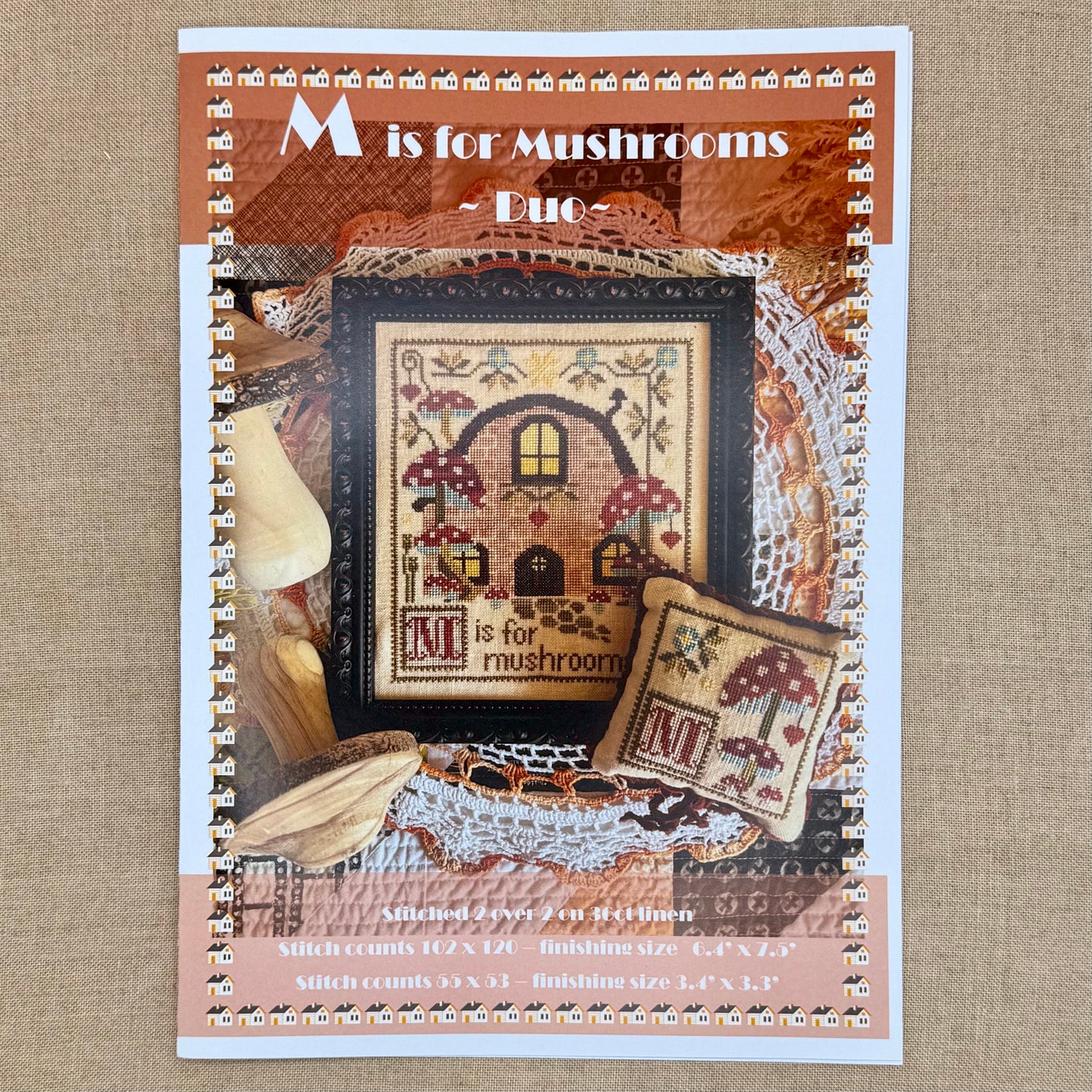 Yasmin's Made with Love - M is for Mushrooms - Chart and/or Roxy Floss Conversion